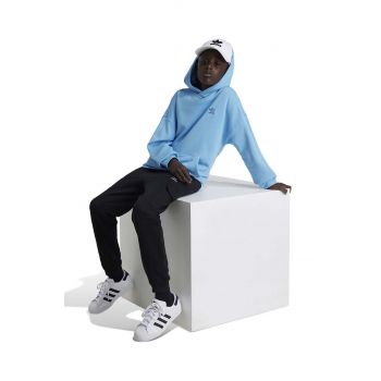 adidas Originals hanorac de bumbac pentru copii HOODIE cu glugă, cu imprimeu, IX7618