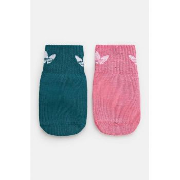 adidas Originals sosete copii ANT SLIP SOCK 2-pack culoarea roz, IZ3472