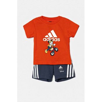 adidas set de bumbac pentru bebelusi x Disney, I DY MM T SET culoarea rosu, IV9648