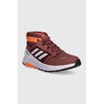 adidas TERREX pantofi copii TERREX TRAILMAKER MID R.RDY culoarea bordo, ID0925