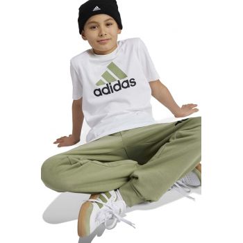 adidas tricou de bumbac pentru copii U BL 2 TEE culoarea alb, cu imprimeu, IX9527