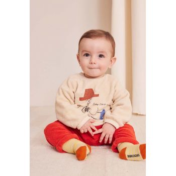 Bobo Choses bluza bebe Magic Flute culoarea bej, cu imprimeu, 224AB028