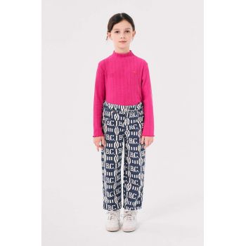 Bobo Choses pantaloni de trening din bumbac pentru copii culoarea albastru marin, modelator, 224AC104