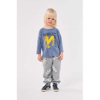 Bobo Choses pantaloni de trening pentru copii Freedom Bird culoarea gri, modelator, 224AC077