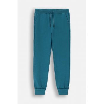 Coccodrillo pantaloni de trening pentru copii culoarea verde, neted, EVERYDAY GIRL