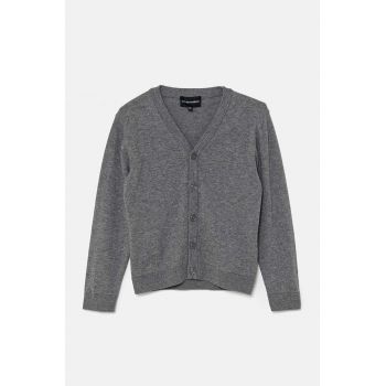 Emporio Armani cardigan cu amestec de lână pentru copii culoarea gri, light, 8N4E78 4M16Z