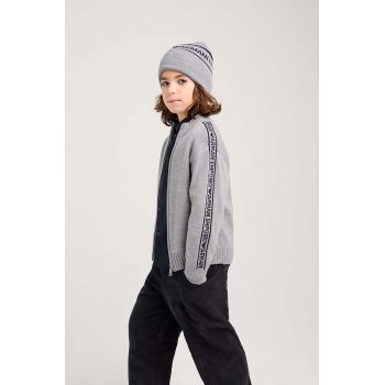 Emporio Armani cardigan de lână pentru copii culoarea gri, light, 6D4M58 4MJAZ