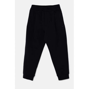 Emporio Armani pantaloni de trening pentru copii culoarea albastru marin, neted, 6D4PJF 1JHSZ