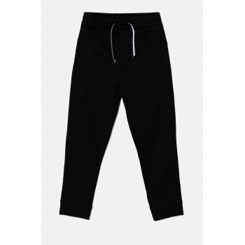 Emporio Armani pantaloni de trening pentru copii culoarea negru, neted, 8N4PS9 1JRIZ