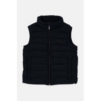 Emporio Armani vesta de puf pentru copii culoarea albastru marin, 8N4BQ1 1NLRZ