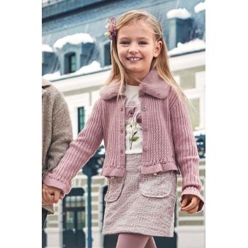 Mayoral cardigan copii culoarea roz, 4362