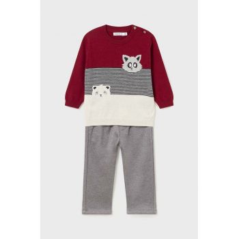 Mayoral compleu bebe culoarea bordo, 2544