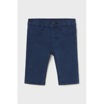 Mayoral Newborn pantaloni bebe culoarea albastru marin, neted, 2524