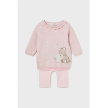 Mayoral Newborn set de bumbac pentru bebelusi culoarea roz, 2703