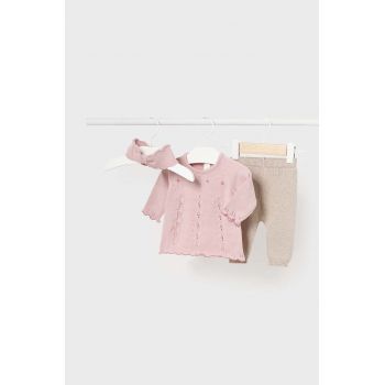 Mayoral Newborn set de bumbac pentru bebelusi culoarea roz, 2783