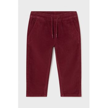 Mayoral pantaloni copii culoarea bordo, neted, 2537