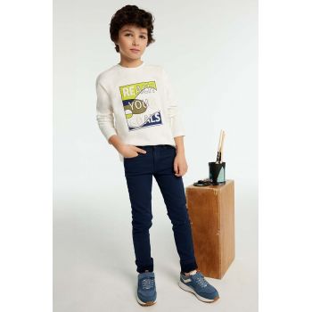 Mayoral pantaloni copii soft culoarea albastru marin, neted, 7531