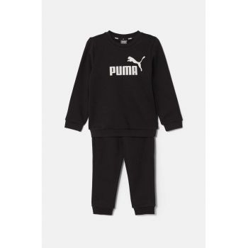 Puma trening copii Minicats ESS Crew Jogger FL culoarea negru, 846141