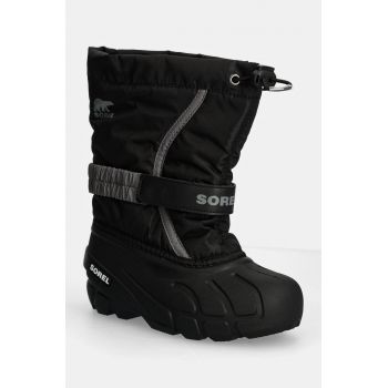 Sorel cizme de iarna copii CHILDRENS FLURRY BO culoarea negru, 2114082