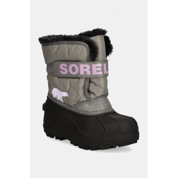 Sorel cizme de iarna copii TODDLER SNOW COMMAND culoarea gri, 2114101