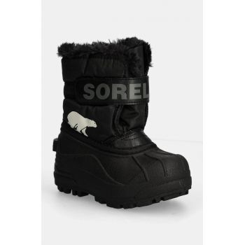 Sorel cizme de iarna copii TODDLER SNOW COMMAND culoarea negru, 2114101