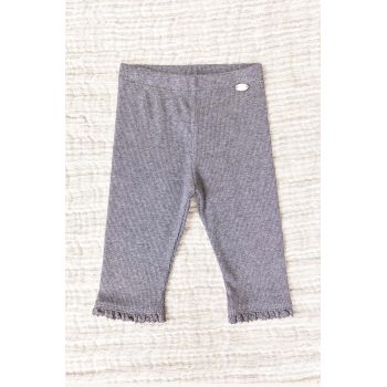 Tartine et Chocolat leggins din bumbac pentru bebeluși culoarea gri, neted, TZ24001