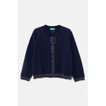 United Colors of Benetton cardigan copii culoarea albastru marin, light, 1198H5004