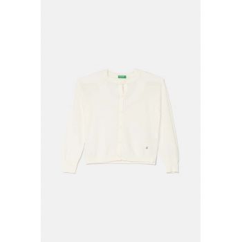 United Colors of Benetton cardigan din bumbac pentru copii culoarea bej, light, 1098C500O