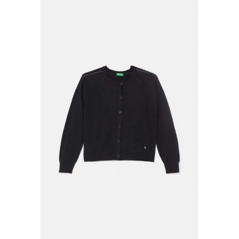 United Colors of Benetton cardigan din bumbac pentru copii culoarea negru, light, 1098C500O