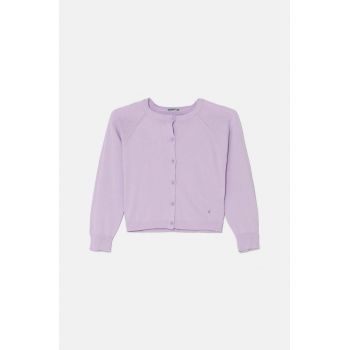 United Colors of Benetton cardigan din bumbac pentru copii culoarea violet, light, 1098C500O