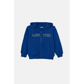 United Colors of Benetton hanorac de bumbac pentru copii cu glugă, modelator, 3J68G5034