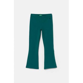 United Colors of Benetton leggins copii culoarea verde, neted, 3DKECF037