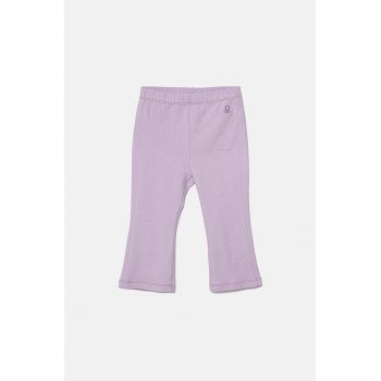 United Colors of Benetton leggins copii culoarea violet, neted, 3DKEGF028