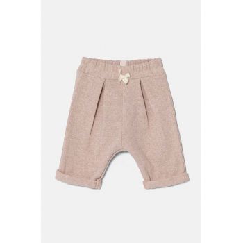 United Colors of Benetton pantaloni bebe culoarea bej, neted, 3JEKAF01U