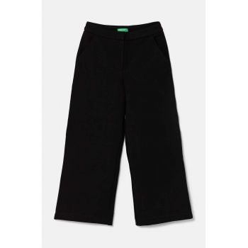 United Colors of Benetton pantaloni copii culoarea negru, neted, 4EOMCF017