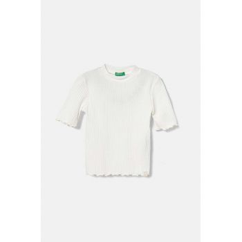 United Colors of Benetton tricou copii culoarea alb, 3F1AC10E2