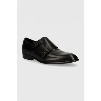 Aldo pantofi de piele NECO barbati, culoarea negru, 13814121 NECO