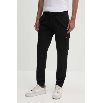 Alpha Industries pantaloni Combat Pant LW bărbați, culoarea negru, cu fit cargo 126215.03-black