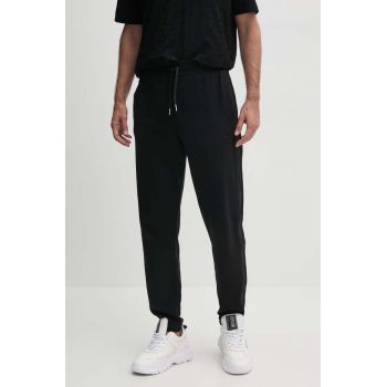 Armani Exchange pantaloni de trening din bumbac culoarea negru, cu imprimeu, 6DZPLC ZJNNZ