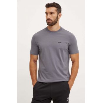 Boss Green tricou barbati, culoarea gri, cu imprimeu, 50506373