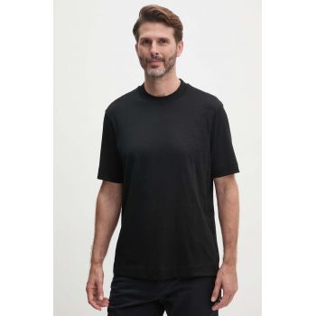 Emporio Armani tricou din bumbac barbati, culoarea negru, cu imprimeu, 6D1TD1 1JPVZ