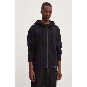 G-Star Raw hanorac de bumbac barbati, culoarea negru, cu glugă, neted, D25528-D395