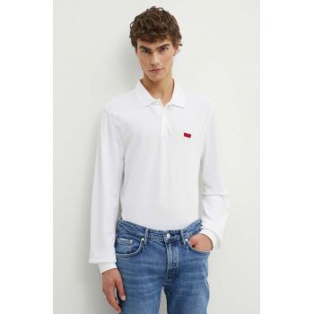 Levi's longsleeve barbati, culoarea alb, neted, A5797