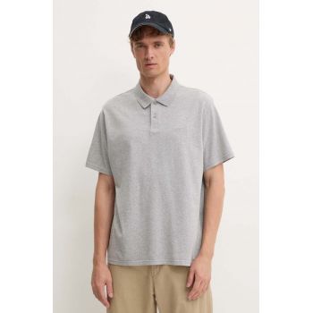 Levi's polo de bumbac culoarea gri, neted, A6735