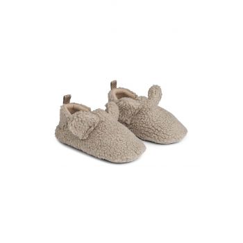 Liewood papuci copii Maui Pile Slipper culoarea bej, LW19239