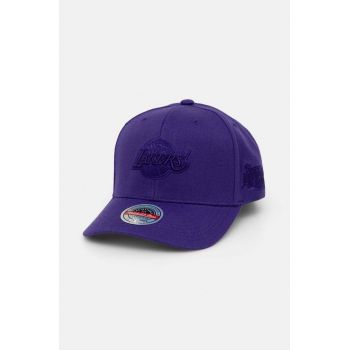 Mitchell&Ness șapcă din amestec de lână Los Angeles Lakers culoarea violet, cu imprimeu, HHSSINTL1435-LALPURP