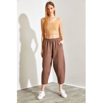 Pantaloni harem din amestec de in