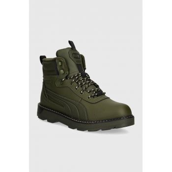 Puma bocanci Desierto v3 barbati, culoarea verde, 392626