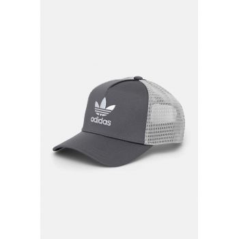 adidas Originals sapca culoarea gri, cu imprimeu, IX9683