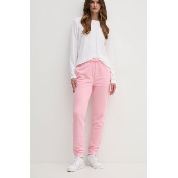 Lacoste pantaloni de trening femei, culoarea roz